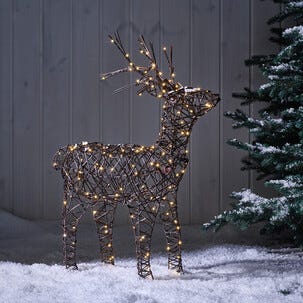 Reinsdyr med LED-lys, 65 cm