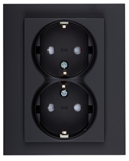 ELKO Plus 2-veis innfelt strømuttak for standard boks