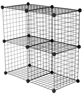 Trådhylle med multifunksjon, 4 kuber