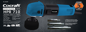Cocraft HPR 710 Pyörivä kiillotuskone, 710 W