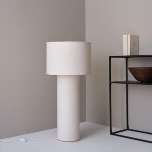 Northlight Didrik gulvlampe, lin og metall