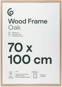 Fotoramme av FSC-merket tre på 70 x 100 cm