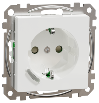 Schneider Wiser Exxact Zigbee 1-vägsuttag 16 A, vit