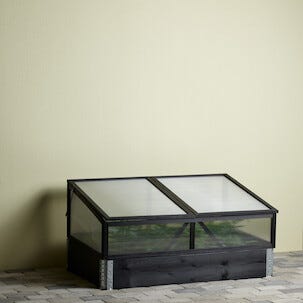 Drivhus til pallekarm 120 x 80 cm, svart