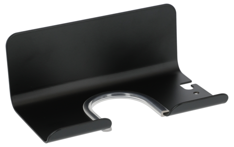 Hållare för hårfön självhäftande, mattsvart