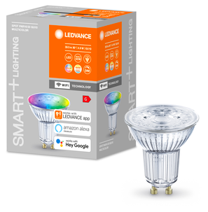 Ledvance Smart+ WiFi dimbar LED lyspære RGBW GU10 4,9 W