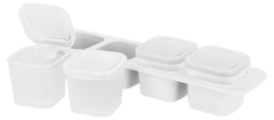 Pieni säilytysrasia jääkaappiin ja pakasteeseen, Mini Freezer 0,5 dl, 4 kpl