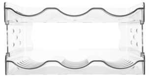 Flaskestativ til 6 flasker, gjennomsiktig plast