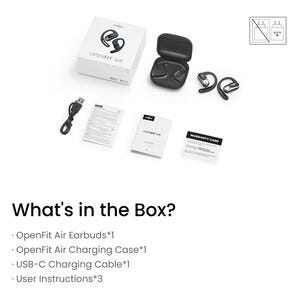 Shokz OpenFit Air open-ear hörlurar, AI brusreducering