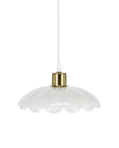 Britta taklampe i glass, blomst, hvit, Northlight