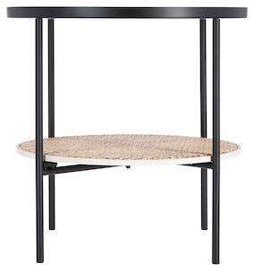 Sivupöytä metallia/rottinkia, 45 cm