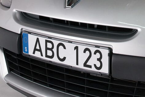 Regskyltshållare EU-skylt, skylthållare bil