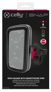 Mobilhållare med vattentätt fodral, för cykel, Snapflex Celly