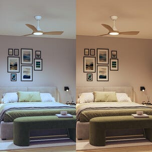 Philips Olas takfläkt med dimbar LED-lampa 28+24 W