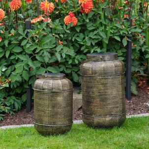 Northlight solcellslykta metall med handtag