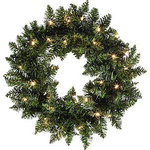 Paristokäyttöinen LED-ovikranssi 45 cm, Northlight