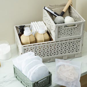 Klappboks av resirkulert plast, large 33 x 24,5 x 13,8 cm