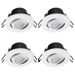 Designlight Cheapy downlight LED 5 W IP65 4-pakning, hvit