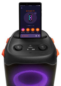 JBL PartyBox 110, sprutsikker høyttaler med lyseffekter