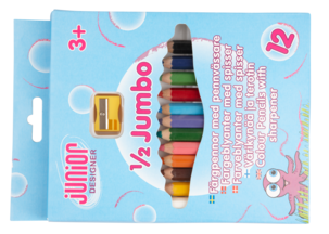 Träfärgpennor Jumbo 12-pack