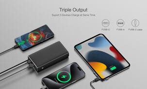 Powerbank med sladd, USB-C, 20 000 mAh