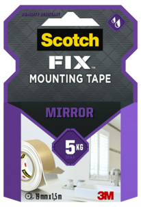 Scotch-Fix dobbeltsidig teip til speil, 19 mm