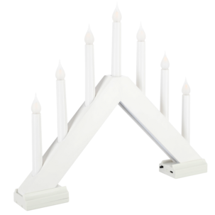 Karl trådløs adventsstake USB-oppladbar, hvit