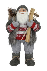 Tomte med skidor, 80 cm
