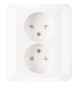 2-vägs infällt vägguttag Cotech