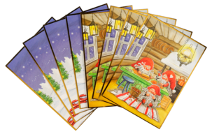 Julkort enkla, 8-pack, 4 motiv