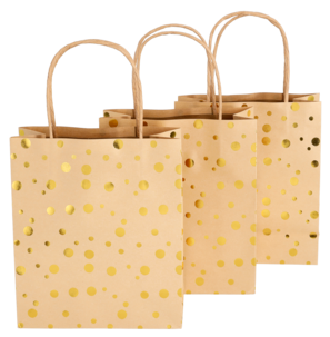Presentpåsar med prickar, 3-pack