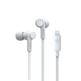 Hörlurar med mikrofon och Lightningkontakt, Belkin  Rockstar
