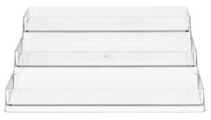 Hylle med 3 hylleplan for oppbevaring i kjøleskap, 26 x 21,3 x 9 cm