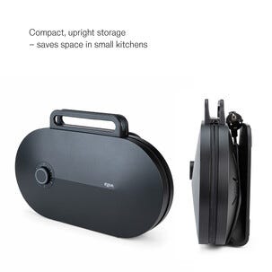 Wilfa WM6DB-220 dobbelt vaffeljern, matt svart