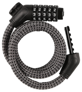 Kombinationslås med vajer för cykel, 8 mm 1 m