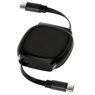 USB-C till USB-C utdragbar kabel, 90 cm