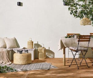 Northlight solcellelykt bambus 