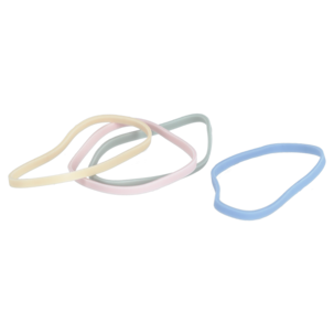 Gummistrikk 50 mm blandede farger, 25 g