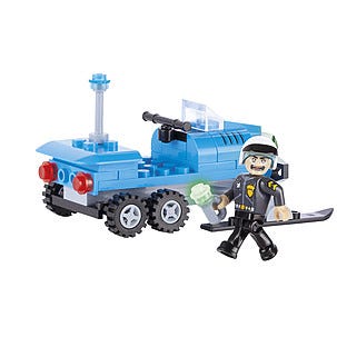 Byggklossar snöskoter och polis, Cobi