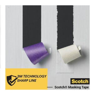 Scotch gul maskeringsteip for ømtålige overflater, 24 mm × 41 m