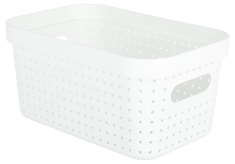 Förvaringskorg Neat vit, återvunnen plast
