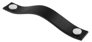Läderhandtag Levanto svart, 158 mm