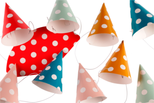 Partyhattar prickiga 10-pack