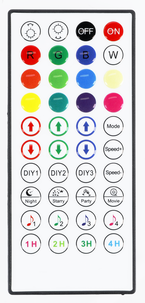 2 ljuspelare med färgeffekter