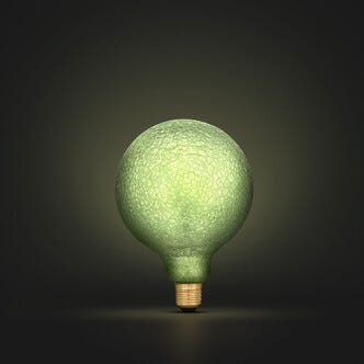 Dimbar globlampa LED E27 krakelerad 125 mm