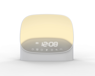Wake-up light vekkerklokke med lyd og lys