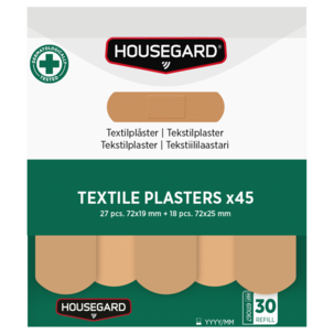 Housegard tekstilplaster små og store, 2 x 45-pakning