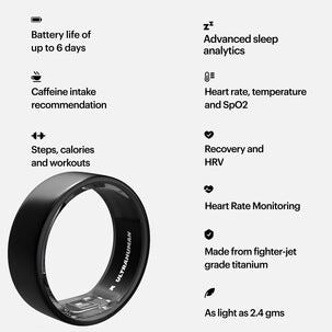 Ultrahuman Ring Air Älysormus, Matte Grey