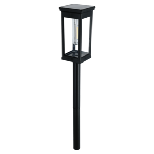Northlight solcellelykt på spyd svart 53 cm