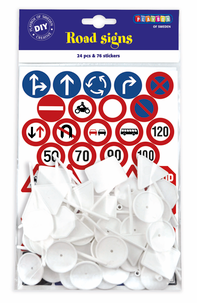 Vägskyltar och klistermärken 